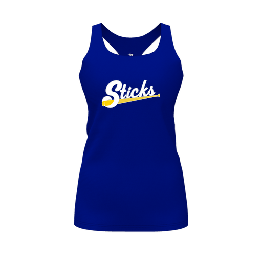 [FT0TRBRY-FYS-LOGO1] Decker Racerback Tank Top (Female Youth S, Royal, Logo 1)