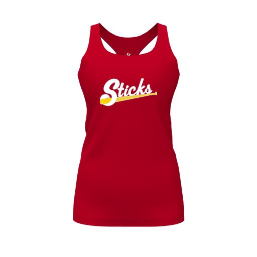 [FT0TRBRD-FYS-LOGO1] Decker Racerback Tank Top (Female Youth S, Red, Logo 1)