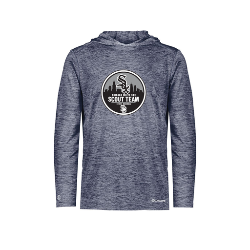 [FOLHCGNV-AS-LOGO2] Decker Men's Charge Hoodie (Adult S, Navy, Logo 2)