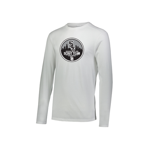 [FTLCUBWH-YS-LOGO2] Decker Youth Tri-Blend T-Shirt - Long Sleeve (Youth S, White, Logo 2)