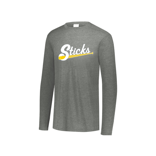 [FTLCUBGY-YS-LOGO1] Decker Youth Tri-Blend T-Shirt - Long Sleeve (Youth S, Gray, Logo 1)