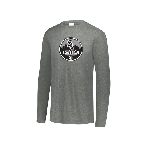 [FTLCUBGY-YS-LOGO2] Decker Youth Tri-Blend T-Shirt - Long Sleeve (Youth S, Gray, Logo 2)