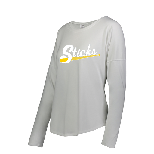 [FTLCUBWH-FAS-LOGO1] Decker Women's Tri-Blend T-Shirt - Long Sleeve (Female Adult S, White, Logo 1)
